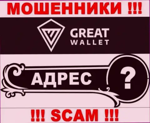 Вы не разыщите никакой инфы об адресе компании Great-Wallet Net - это ВОРЮГИ !!!