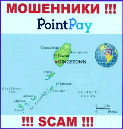 PointPay - это мошенники, их адрес регистрации на территории Сент-Винсент и Гренадины
