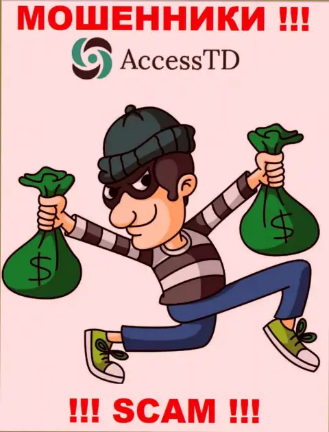 На требования мошенников из компании AccessTD покрыть комиссионный сбор для возврата денежных вложений, отвечайте отрицательно
