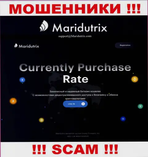 Официальный интернет-сервис Maridutrix - разводняк с привлекательной картинкой