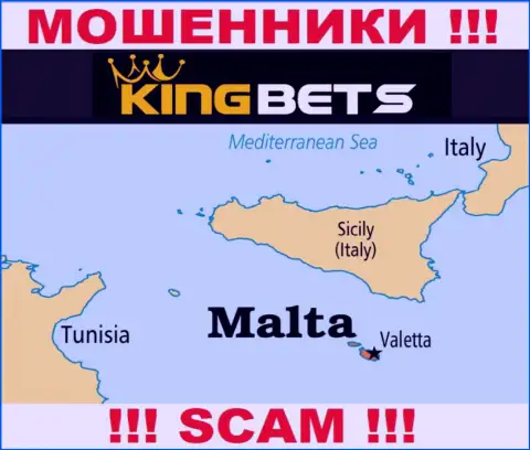 KingBets - это интернет шулера, имеют оффшорную регистрацию на территории Malta