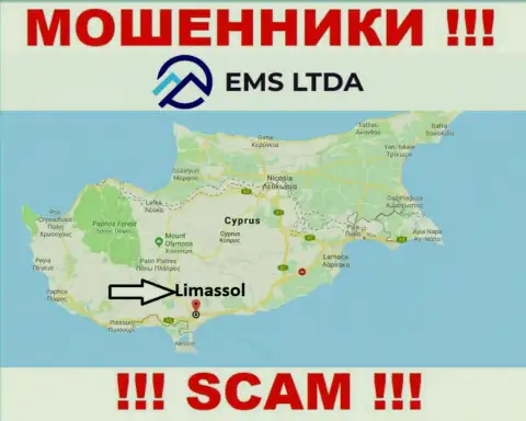 Ворюги EMS LTDA зарегистрированы на оффшорной территории - Limassol, Cyprus