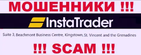 Сьюит 3, бизнес Центр Бичмонт, Кингстаун, Сент-Винсент и Гренадины - это офшорный адрес InstaTrader, оттуда ЖУЛИКИ лишают денег своих клиентов