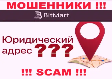 На официальном веб-ресурсе Bit Mart нет инфы, касательно юрисдикции конторы