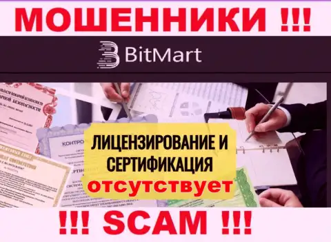 По причине того, что у конторы BitMart нет лицензии, совместно работать с ними крайне рискованно - это МОШЕННИКИ !!!