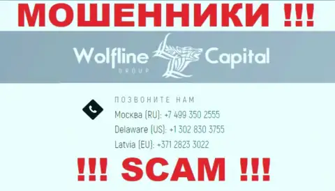 Будьте крайне осторожны, вдруг если трезвонят с левых телефонных номеров, это могут быть мошенники Wolfline Capital