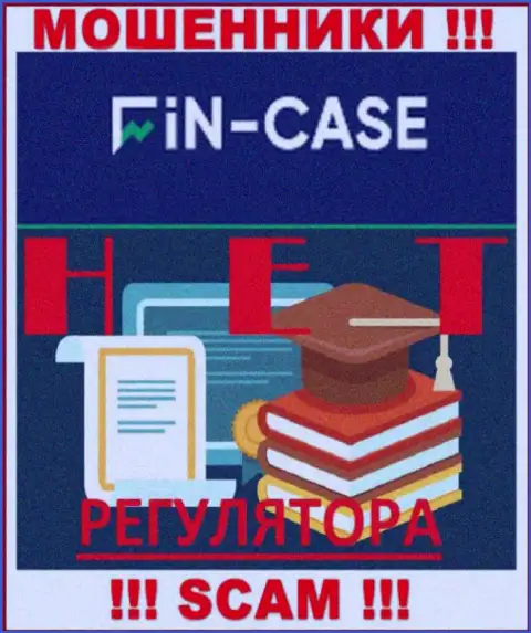 Данные о регуляторе компании Fin-Case Com не разыскать ни у них на интернет-портале, ни во всемирной сети интернет