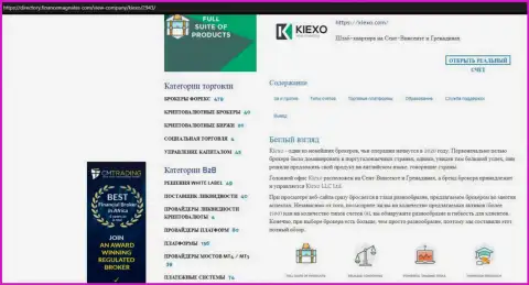 Обзорная статья про Форекс дилинговую компанию Киехо Ком опубликована на веб-сайте Директори ФинансМагнатес Ком