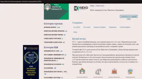 Статья про Forex организацию KIEXO имеется на web-портале директори финансмагнатес Ком