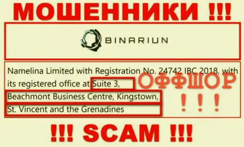 Совместно сотрудничать с конторой Binariun слишком рискованно - их оффшорный юридический адрес - Suite 3, Beachmont Business Centre, Kingstown, St. Vincent and the Grenadines (инфа с их web-сервиса)