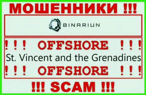 Сент-Винсент и Гренадины - вот здесь юридически зарегистрирована противоправно действующая контора Binariun Net