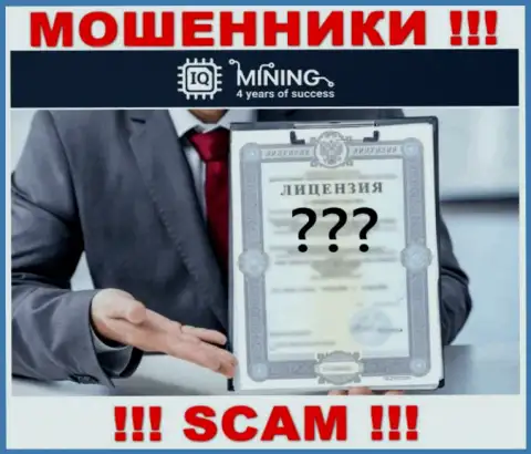 Отсутствие лицензии на осуществление деятельности у компании IQ Mining, только лишь подтверждает, что это обманщики