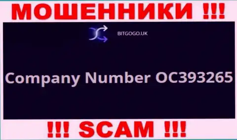 Регистрационный номер internet-обманщиков Bit Go Go, с которыми очень рискованно сотрудничать - OC393265