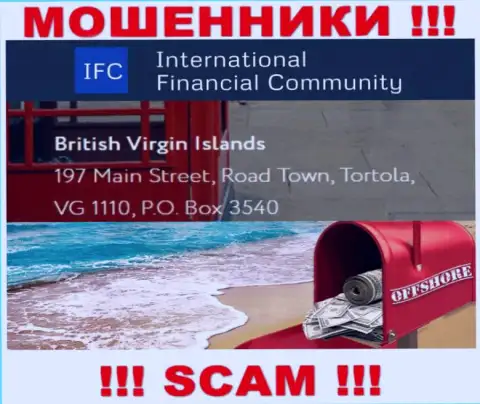 Адрес регистрации WMIFC в оффшоре - British Virgin Islands, 197 Main Street, Road Town, Tortola, VG 1110, P.O. Box 3540 (инфа позаимствована с web-сайта мошенников)