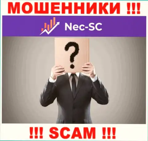 Сведений о лицах, руководящих NEC SC в глобальной сети разыскать не представляется возможным