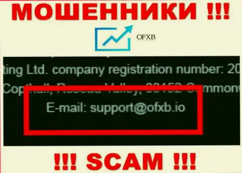 Связаться с жуликами OFXB Io сможете по данному адресу электронной почты (информация взята была с их информационного сервиса)
