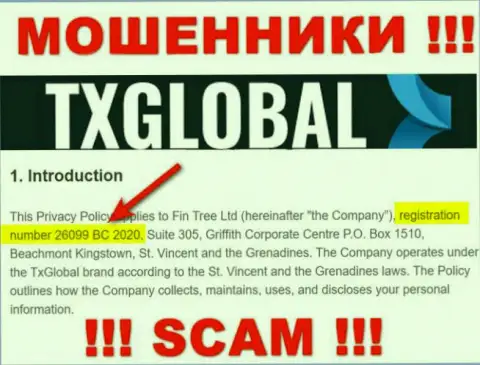 TXGlobal Com не скрывают регистрационный номер: 26099 BC 2020, да и для чего, сливать клиентов он не препятствует