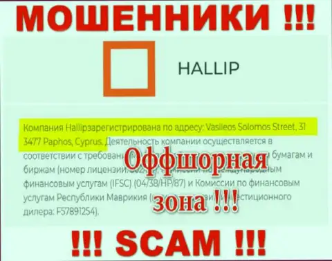 Постарайтесь держаться подальше от офшорных воров Hallip Com !!! Их адрес - Vasileos Solomos Street, 31 3477 Paphos, Cyprus