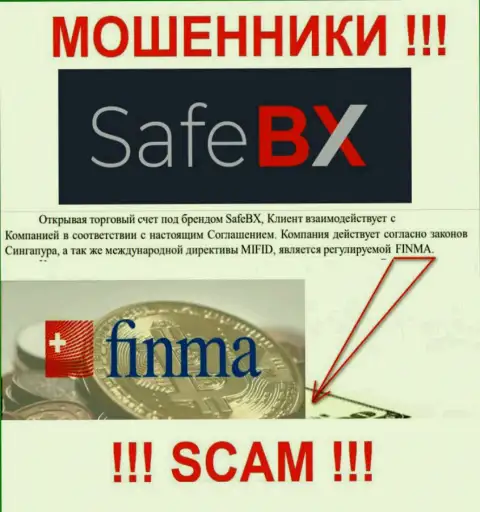SafeBX Com и их регулятор: FINMA это МОШЕННИКИ !!!