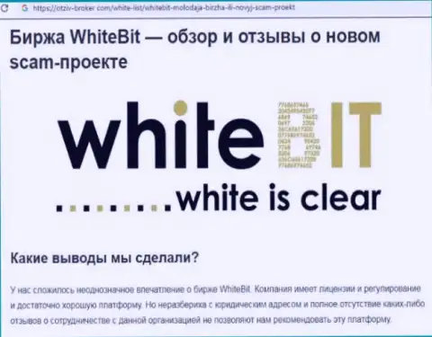 White Bit - это контора, совместное взаимодействие с которой приносит только лишь потери (обзор)