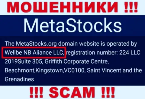 Юридическое лицо организации Meta Stocks - Веллбе НБ Алиансе ЛЛК, информация позаимствована с официального интернет-портала