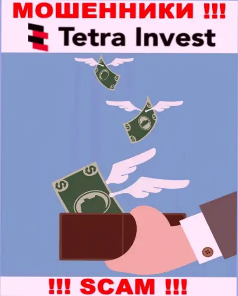 Если ожидаете доход от взаимодействия с брокерской компанией Tetra-Invest Co, тогда не дождетесь, данные мошенники обворуют и Вас