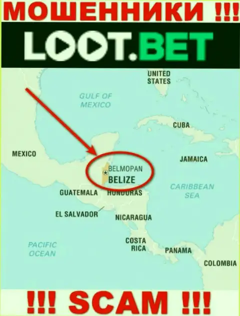 Лучше избегать совместной работы с шулерами Loot Bet, Belize - их оффшорное место регистрации