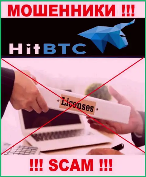 Ни на сайте HitBTC, ни в глобальной сети, информации об лицензии данной конторы НЕ ПОКАЗАНО