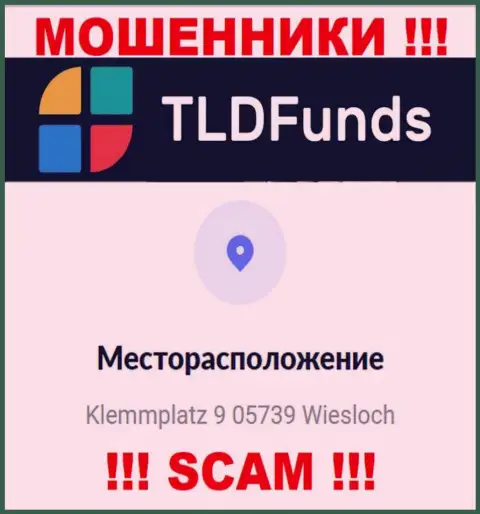 Информация об адресе TLD Funds, что приведена а их сайте - ложная