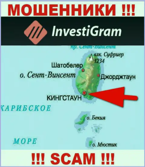 У себя на информационном портале InvestiGram Com указали, что они имеют регистрацию на территории - Сент-Винсент и Гренадины
