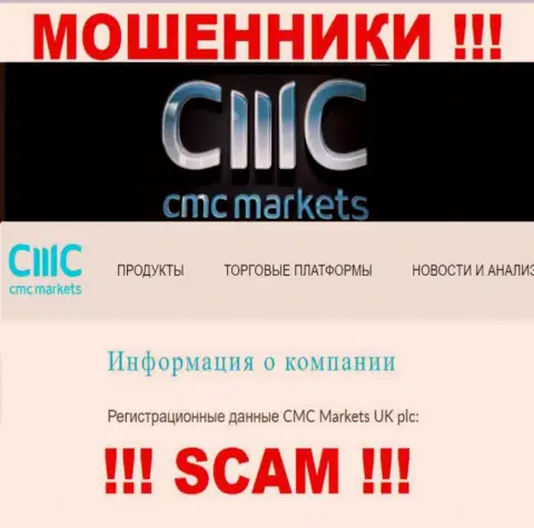 Свое юридическое лицо контора CMC Markets не прячет - это СМС Маркетс УК плк