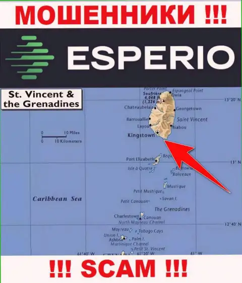 Офшорные internet мошенники Эсперио прячутся вот здесь - Kingstown, St. Vincent and the Grenadines