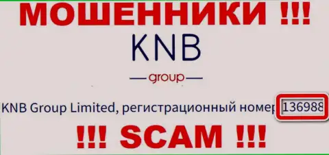 Присутствие регистрационного номера у KNB Group (136988) не делает данную организацию порядочной