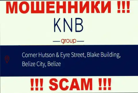 Деньги из компании KNB Group Limited забрать не выйдет, потому что пустили корни они в офшоре - Corner Hutson & Eyre Street, Blake Building, Belize City, Belize