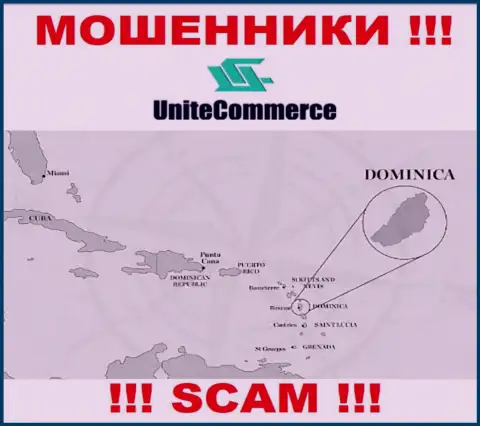 Unite Commerce базируются в офшоре, на территории - Dominica