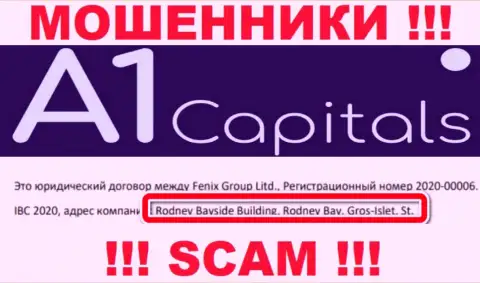 Все клиенты A1 Capitals будут оставлены без денег - эти интернет-мошенники засели в оффшоре: Rodney Bayside Building, Rodney Bay, Gros-Islet, St. Lucia