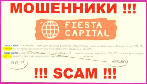 Лицензия на информационном сервисе FiestaCapital Org - это один из вариантов завлечения лохов