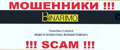 Юридическим лицом Binarimo Com считается - Namelina Limited