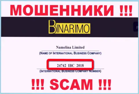 Будьте осторожны !!! Namelina Limited дурачат !!! Номер регистрации данной компании: 24742 IBC 2018