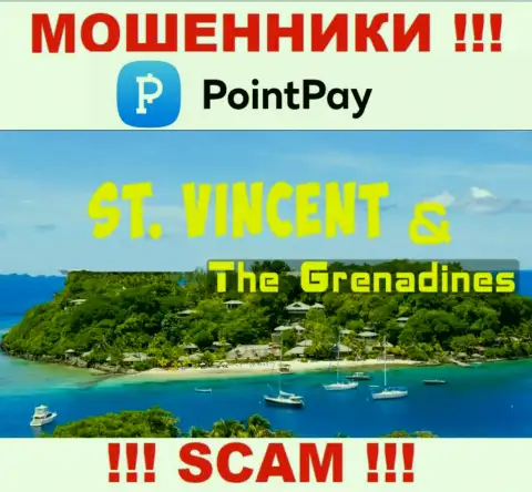 PointPay сообщили у себя на портале свое место регистрации - на территории Кингстаун, Сент-Винсент и Гренадины