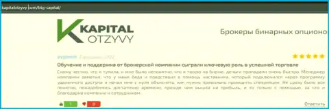 Веб сайт капиталотзывы ком также разместил информационный материал о брокере BTGCapital