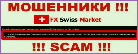 Юридическое место регистрации мошенников FX-SwissMarket Com - Saint Vincent and the Grendines