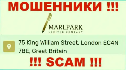 Юридический адрес MarlparkLtd, размещенный у них на сайте - фейковый, осторожнее !!!