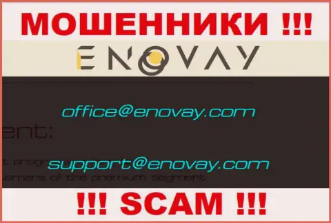 Адрес электронной почты, который internet мошенники ЭноВей Инфо показали у себя на официальном веб-сервисе