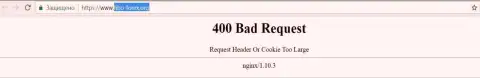 Официальный ресурс компании Фибо-Форекс несколько дней недоступен и показывает - 400 Bad Request (ошибка)