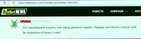 Blockchain - жульнический криптовалютный кошелек, где финансовые вложения исчезают бесследно (неодобрительный отзыв из первых рук)