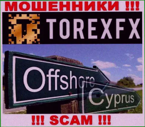 Официальное место регистрации ТорексФХ Ком на территории - Кипр