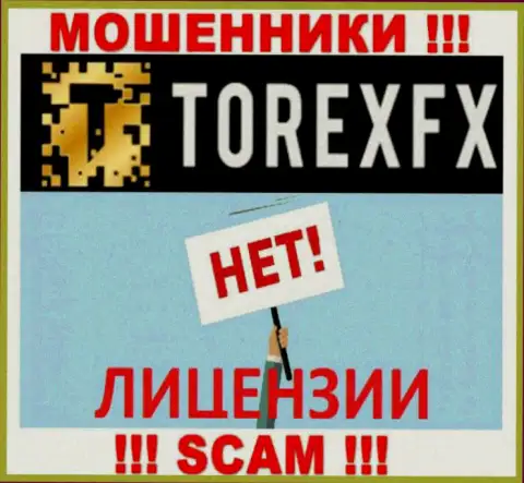 Аферисты Torex FX работают нелегально, ведь у них нет лицензии !!!