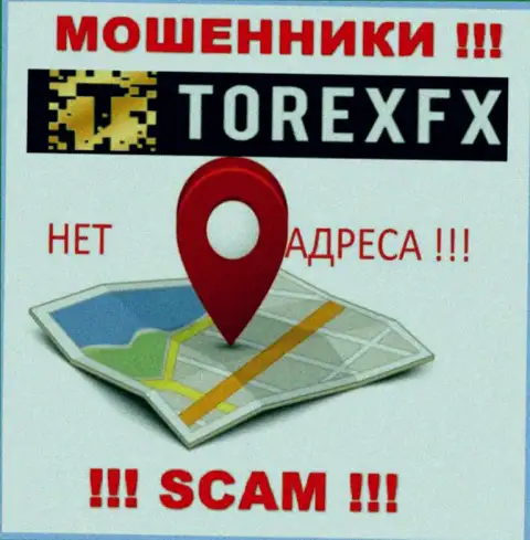 ТорексФХ Ком не указали свое местоположение, на их сервисе нет данных о официальном адресе регистрации